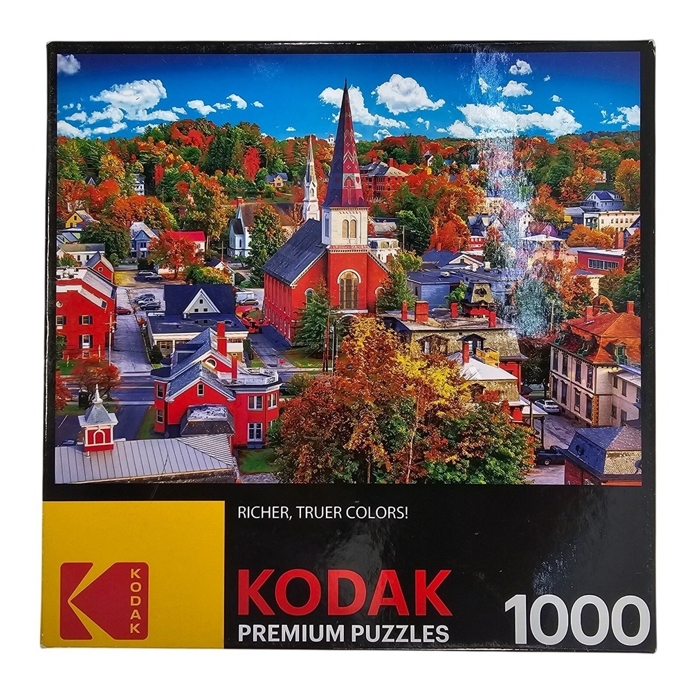 Kodak‎ Premium Puzzle 1000 Piece Montpelier Vermont Townscape Cra-Z-Art 8700